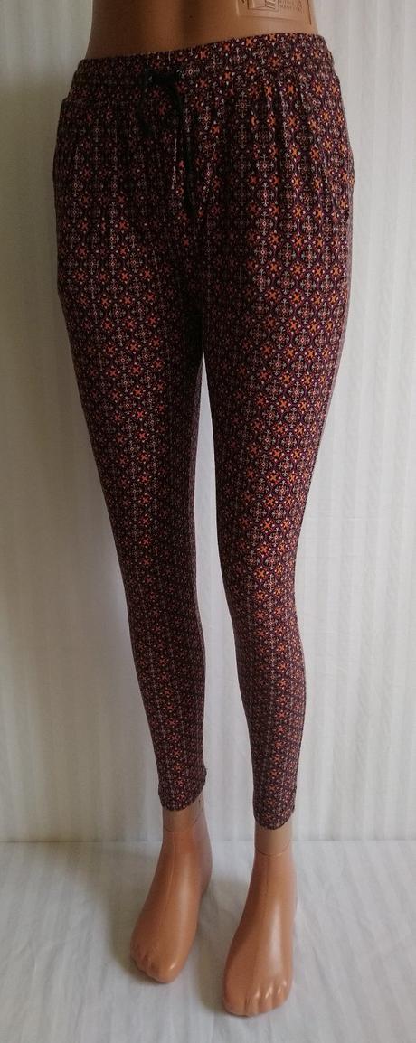 Dámske elastické trištvťáky s farebným vzorom, yes, xs