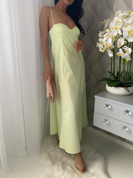 Zara - limetkové šaty, zara,xs