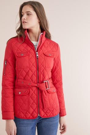 Červená bunda s opaskom, next,l