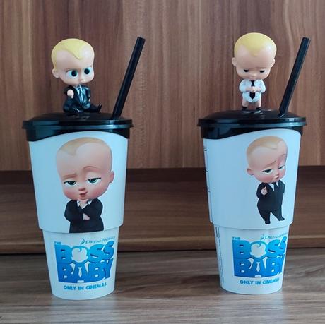 Poháre so slamkou boss baby,