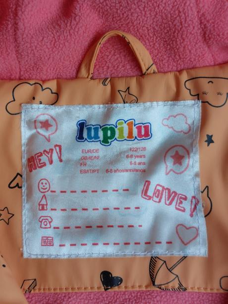 Nepremokavá flísom zateplená vetrovka 128, lupilu,128