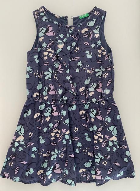 Šaty s kvetmi 6-7 rokov, benetton,122