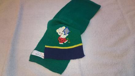 Zeleny sal s macikom, top stav, 90 cm, 98