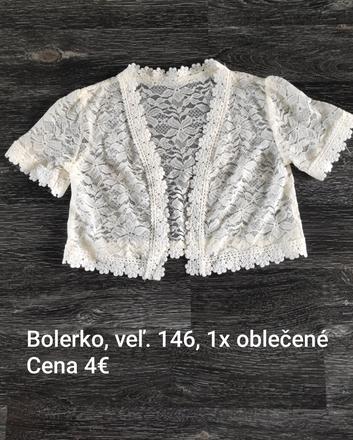 Predám dievčenské bolerko veľ. 146, 146