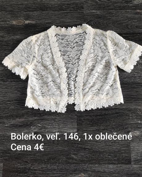 Predám dievčenské bolerko veľ. 146, 146