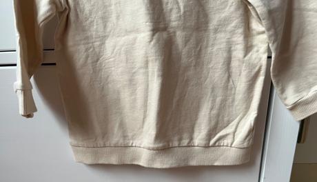 Béžová unisex bavlnená mikina, 98, 98