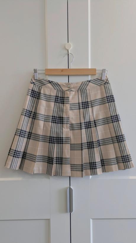 Skladaná károvaná minisukňa h&m, h&m,s