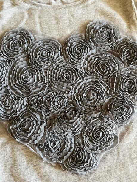 Tričká s 3d aplikáciou - dvojset 122/128, h&m,122