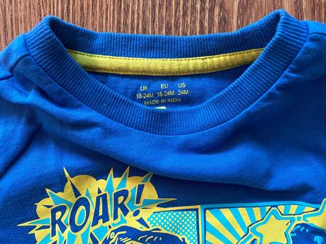 Modré tričko dinosaurus, f&f,92