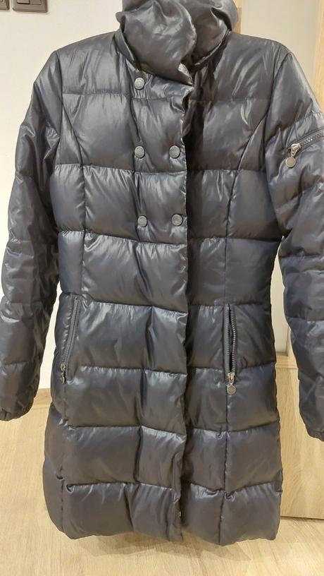 Zimná dlhá fialová bunda, m