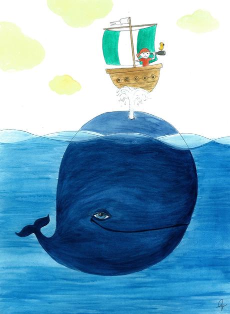 Pirát a veľryba, obrázok, 