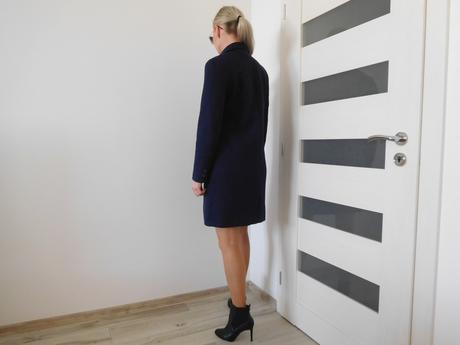 Kabát tm, modrý dámsky -s/m, s