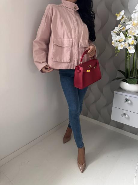 Zara - ružová krátky baloňák, zara,xs