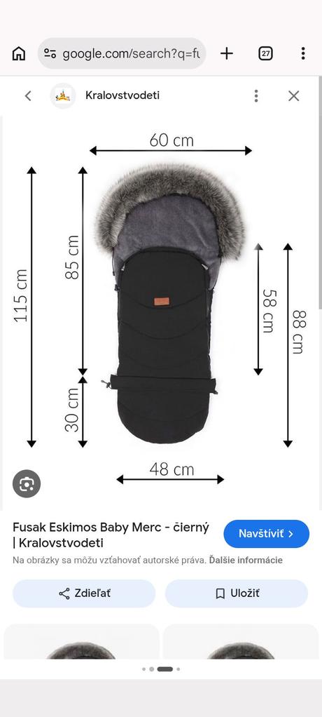 Zimný fusak do kočíka baby merc, baby merc