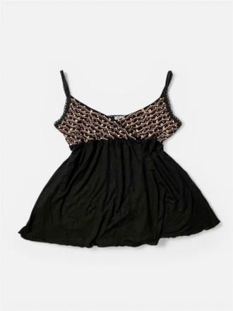 Dámsky čierny top y2k 2000s tielko, m