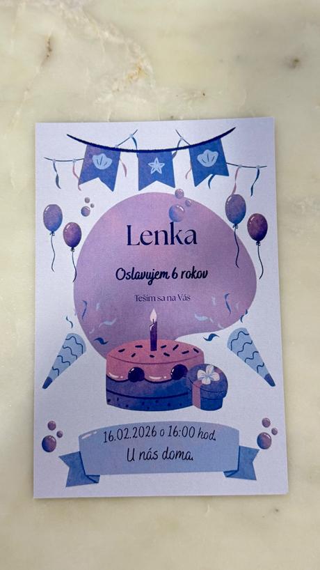 Pozvánky oslava, 