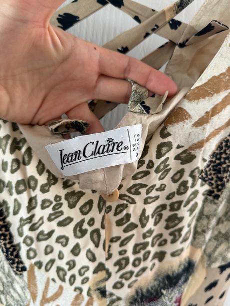 Jedinečné vintage šaty jean claire, safari, l