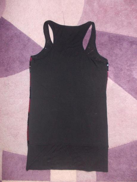 Lesklé predlžené tričko, m