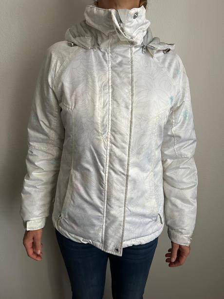 Biela zimná bunda, l