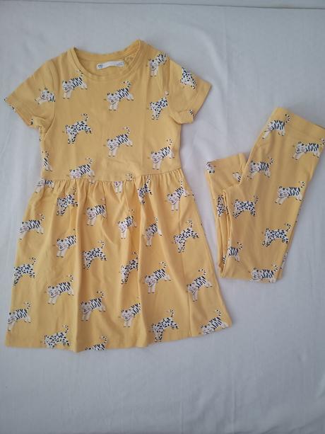 Šaty 6-7 rokov s legínami, marks & spencer,122