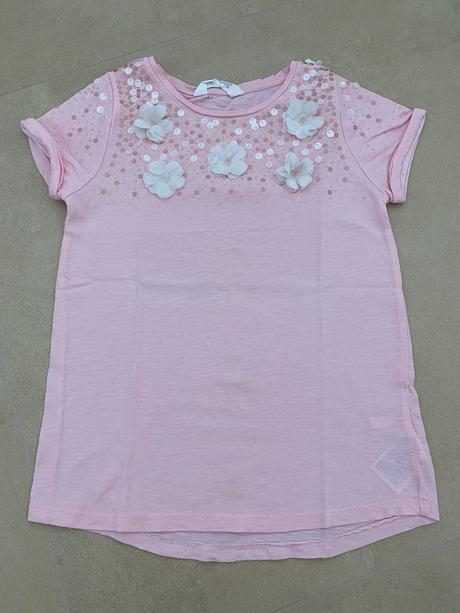 Ružové tricko, h&m,134