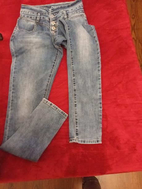 Damske rifle vyšší pas, ad style,28