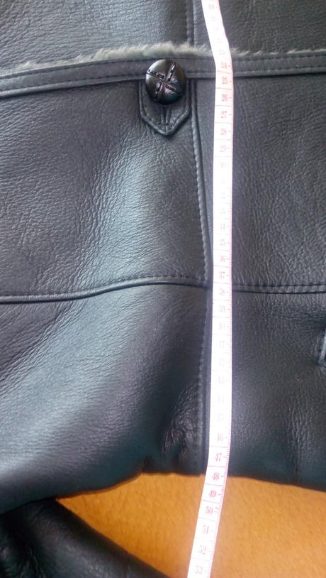 Pravý kožený trendy kožuch s kapucňou, l