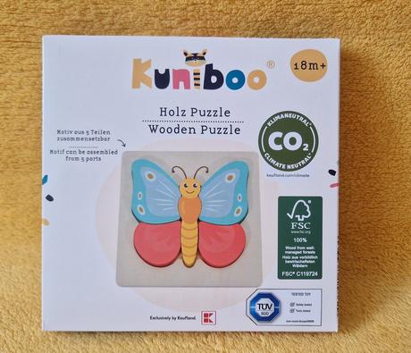 Drevené puzzle motýlik, 