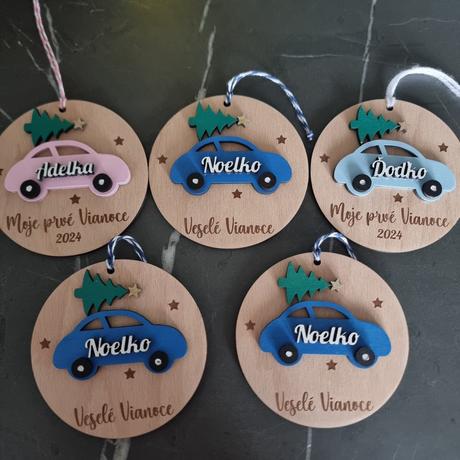 Drevené ozdoby na stromček, 