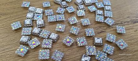 Ozdoba štrasová 10 mm - crystal ab, 