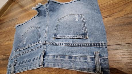 Riflove kratasy sortky deravé vel 36/38, m