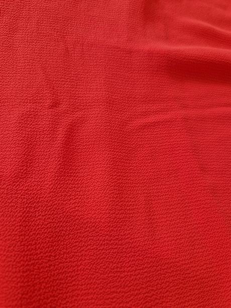 Červená predĺžená blúzka so stojačikom, l