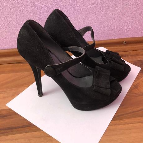 Cierne topanky lambert na podpatku, 36