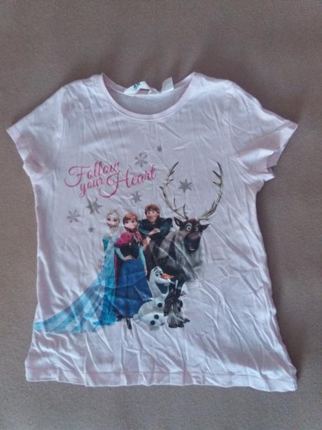 Tricko frozen 134-140, h&m,140