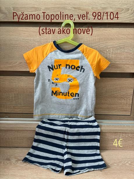 Pyžamo krátke topolino, veľ. 98/104, topolino,98