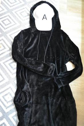 Oversize midi mikino kabát s vačkami, m