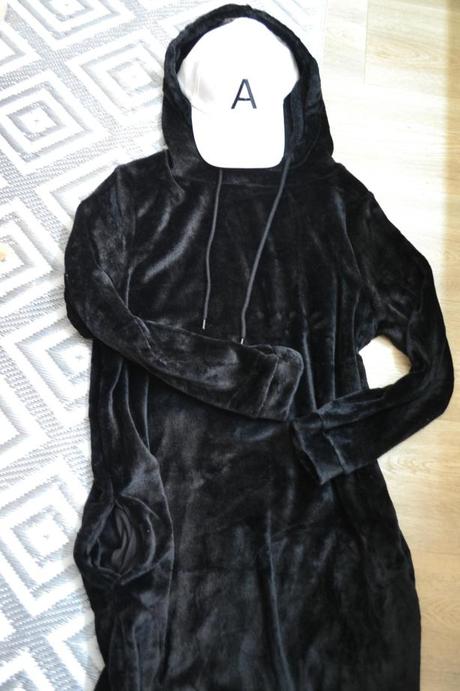 Oversize midi mikino kabát s vačkami, m