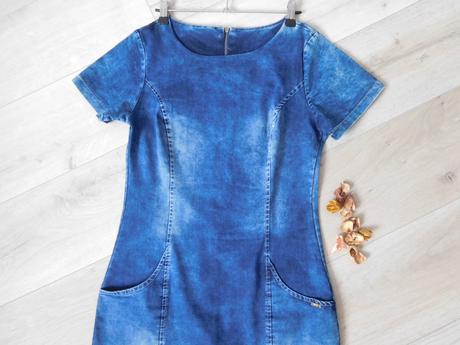 Šaty riflové, m , pružné, m