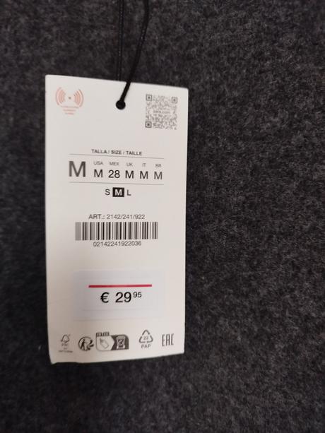 Zara tepla vesta m/l, zara,m