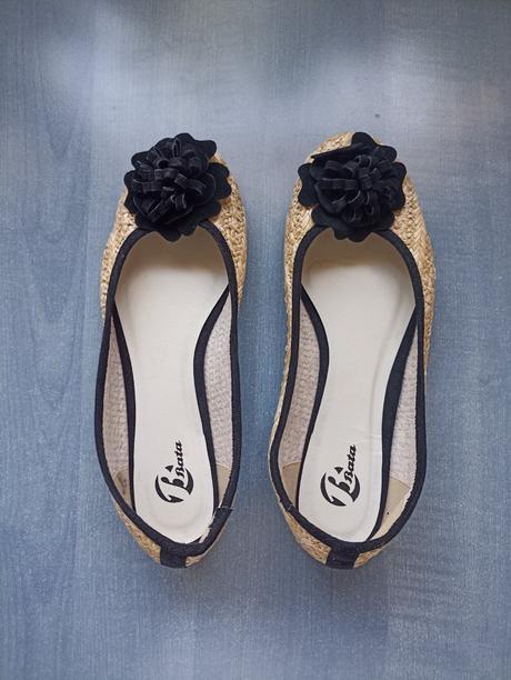 Bata balerinky s ozdobnym kvetom, baťa,40