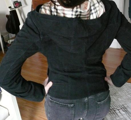 Prechodny kabát-brúsená koža 1x obl., xs