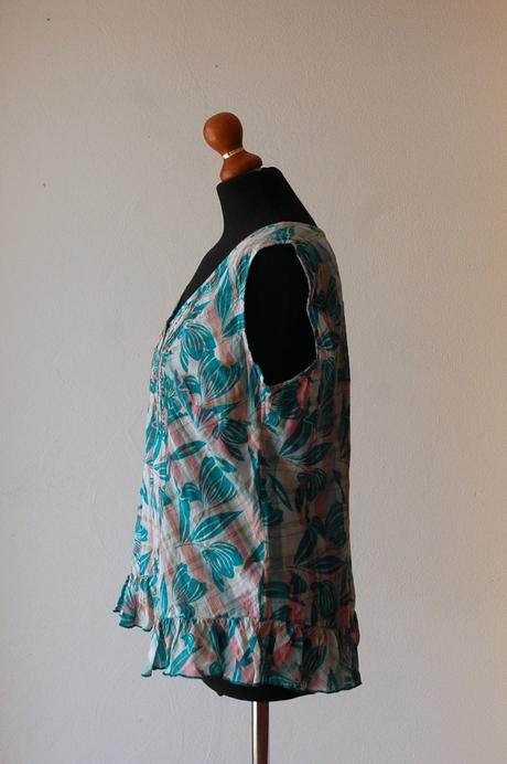 Letný kvetovaný top s volánom, marks & spencer,l