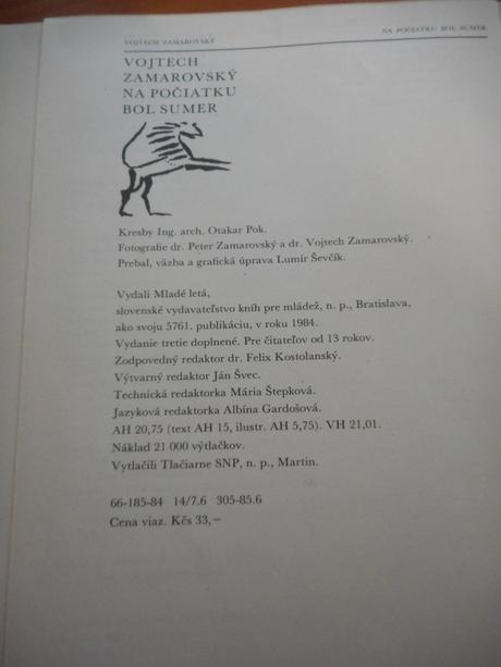 Na počiatku bol sumer, vojtech zamarovský,