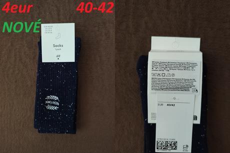 Ponožky dlhé new york tmavomodré, h&m,40 / 42