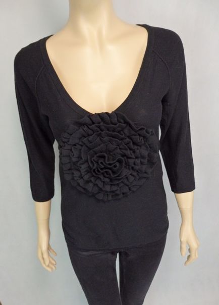 Kvalitný čierny top, h&m,s