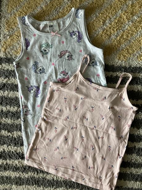 Tielka jednorožcové a kvetinkové 134/140, h&m,134