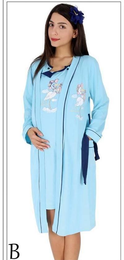 Materský komplet župan s nočnou košeľou bavlnená, vienetta secret,l - xxxl