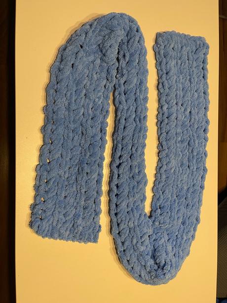 Handmade šál z puffy vlny,