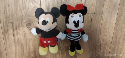 Mickey+minnie plysaky,