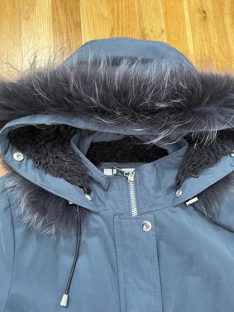 Damska zimna bunda s pravou kozusinou, m